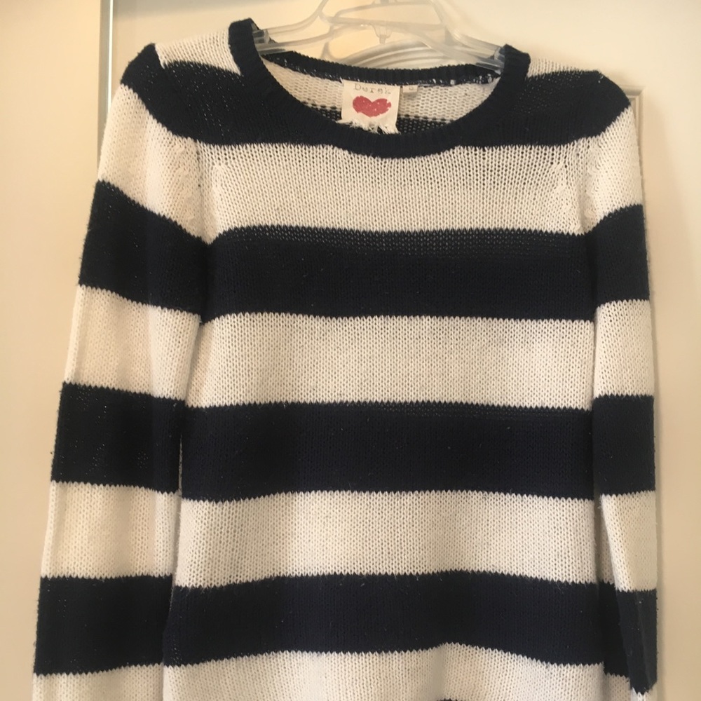 Navy/white stripe sweater